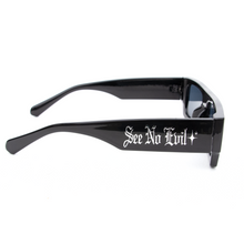Load image into Gallery viewer, SEE NO EVIL SUNGLASSES - BLACK
